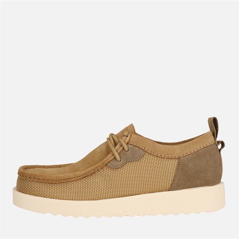 Clarks Herre Premium Ftr2lo Wallabee Sko Dark Sand Combi
