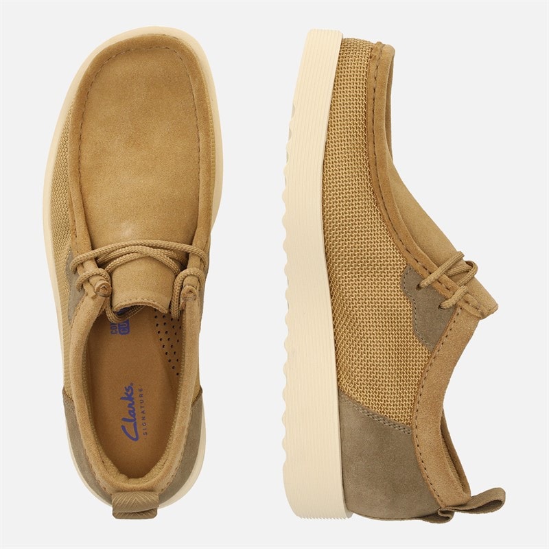 Clarks Herre Premium Ftr2lo Wallabee Sko Dark Sand Combi - Billede 4