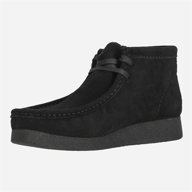Clarks Herre Evo Wallabee Sko Black Sde - Billede 2