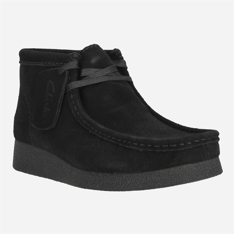 Clarks Herre Evo Wallabee Sko Black Sde - Billede 3