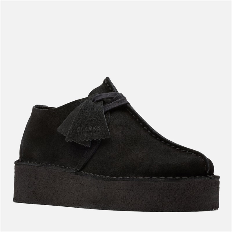 Clarks Dame Originals 1 Trek Wedge D Sko 1219 Black Suede
