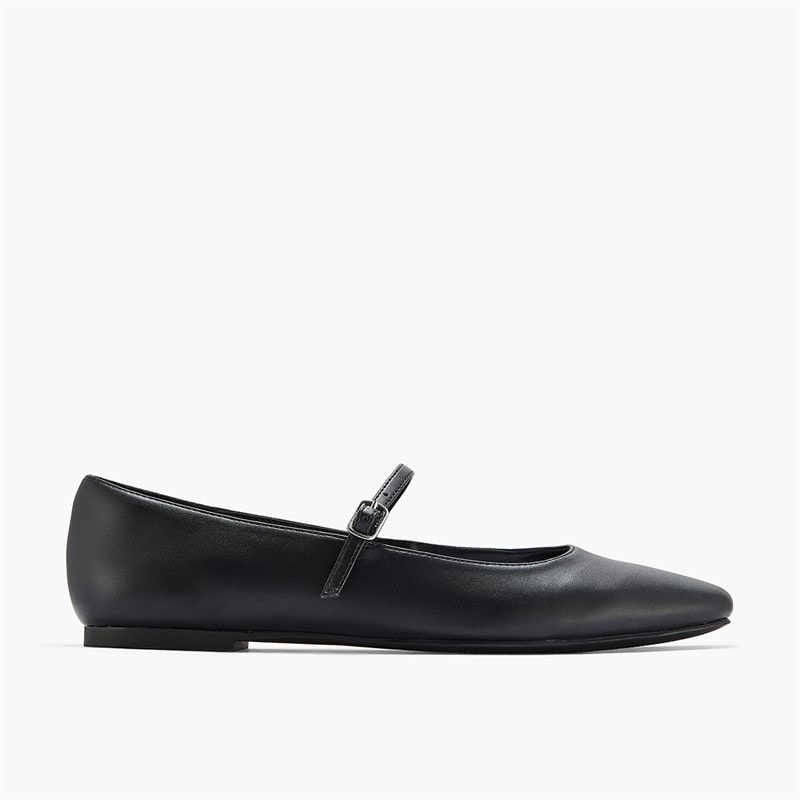 Clarks Dame Emelina Gem D-Fit Flade Sko Sort