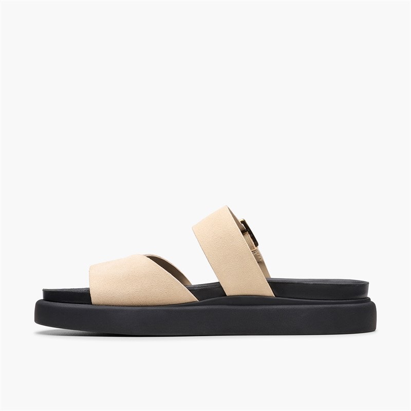 Clarks Dame Aristella D-Fit Sandaler Ecru - Billede 5