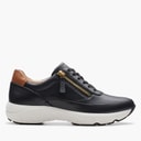 Clarks Dame Tivoli D-Fit Side Zip Træningssko Sort