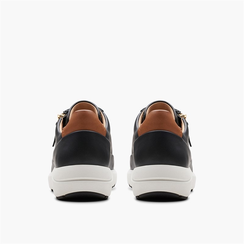 Clarks Dame Tivoli D-Fit Side Zip Træningssko Sort - Billede 3