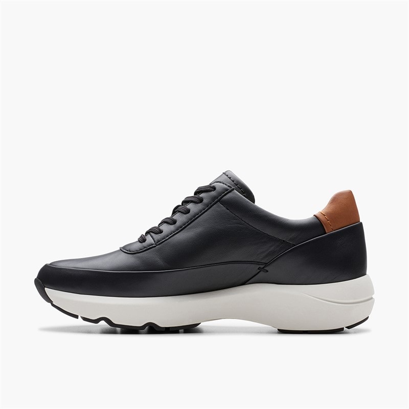 Clarks Dame Tivoli D-Fit Side Zip Træningssko Sort - Billede 5