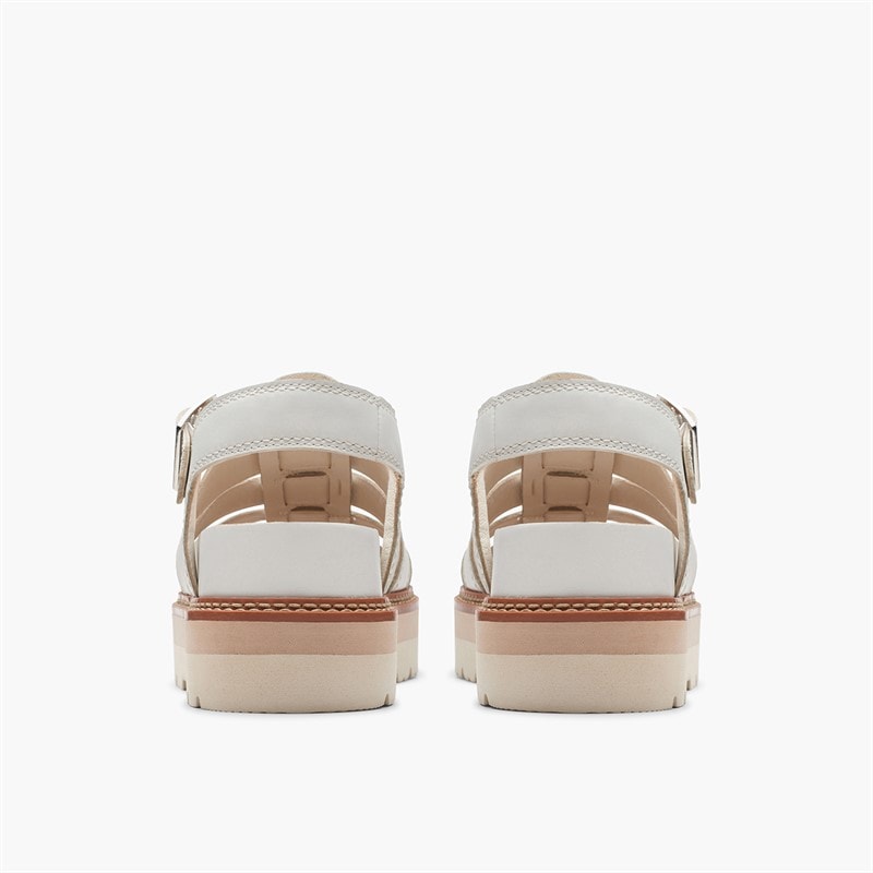 Clarks Dame Orianna Twist D-Fit Sandaler Off White - Billede 3