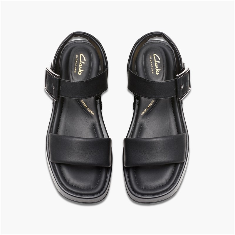 Clarks Dame Alda D Fit Rem Sandaler Sort - Billede 4