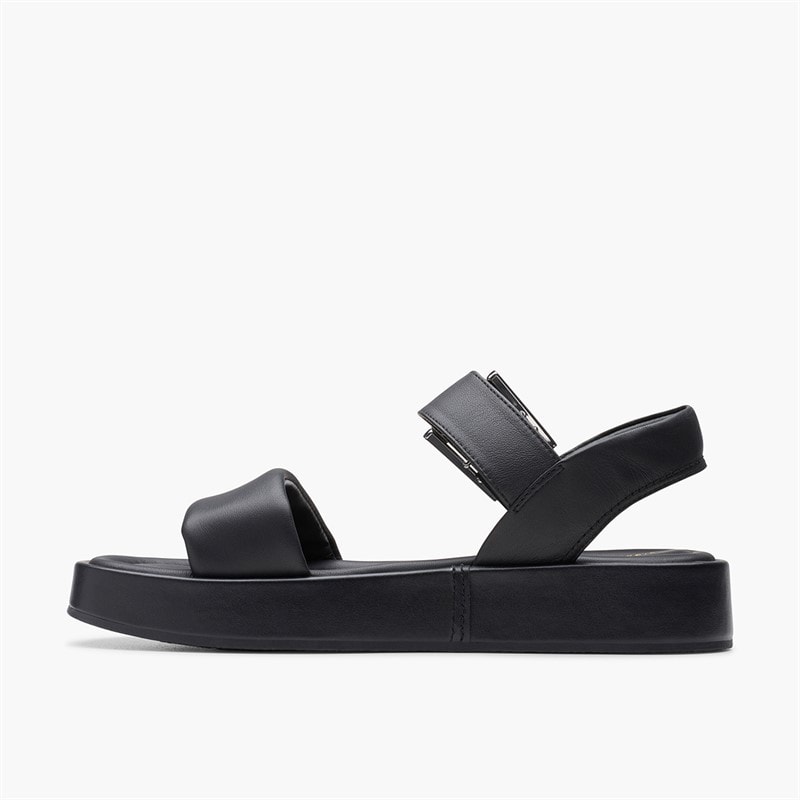 Clarks Dame Alda D Fit Rem Sandaler Sort - Billede 5