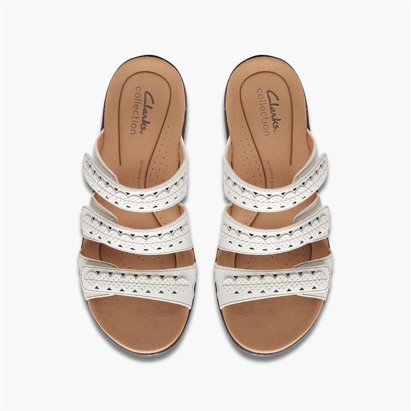 Clarks Dame Laurieann Cove D-Fit Sandaler Hvid - Billede 4
