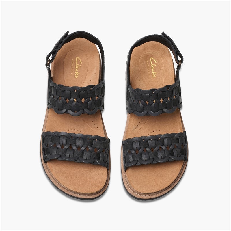 Clarks Dame Arwell Glide D-Fit Sandaler Sort - Billede 4