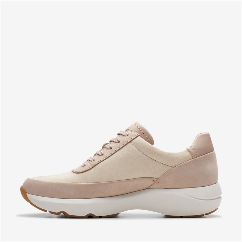 Clarks Premium Dame Tivoli Side Lynlås Træningssko 1242 Sand Combi - Billede 3