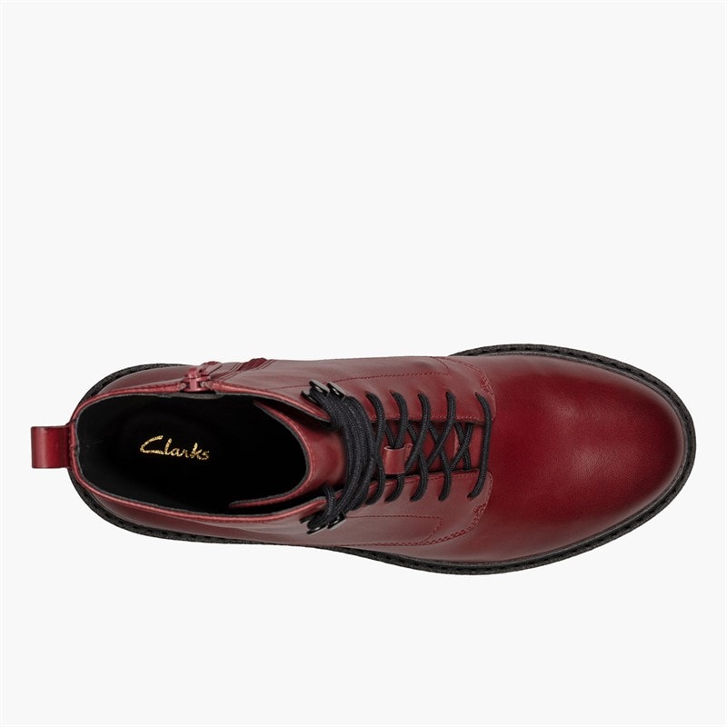 Clarks Dame Witcombe Hi 2 Støvler Burgundy Leather - Billede 4