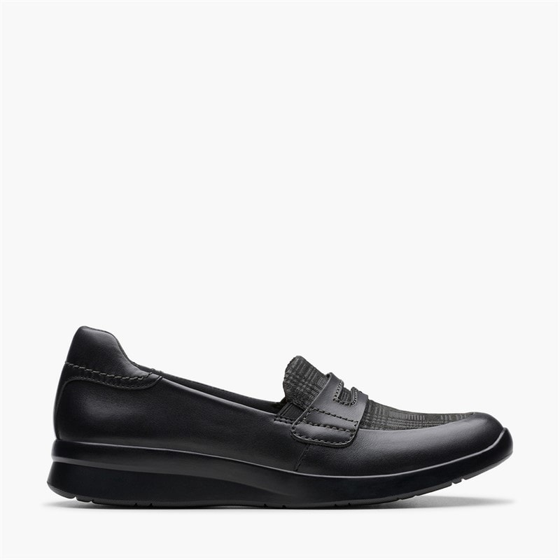 Clarks Dame Ellowyn Penny loafers Black Leather
