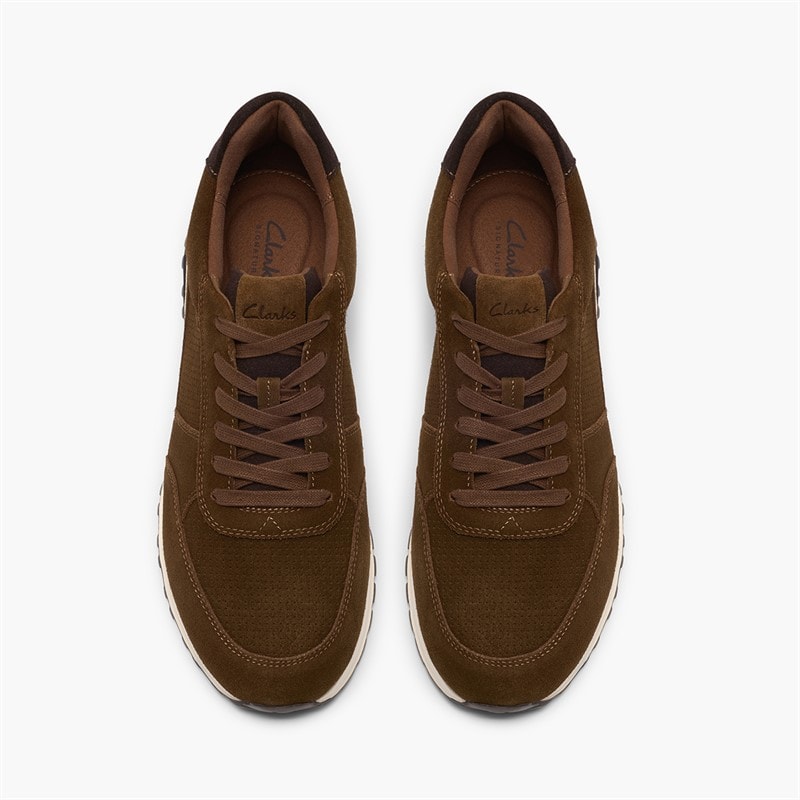 Clarks Herre Radwell slips sko Cola Suede - Billede 3
