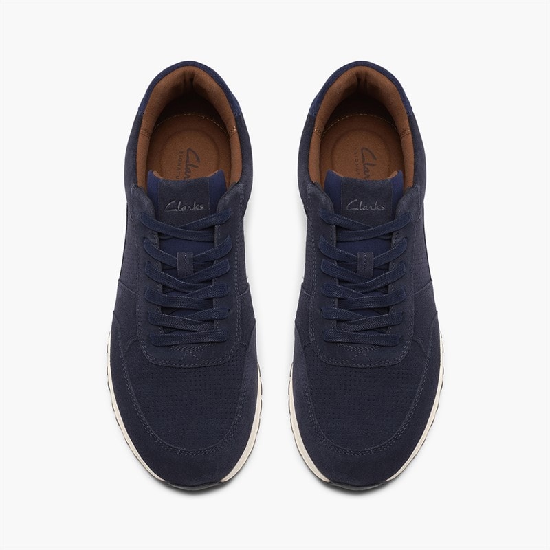 Clarks Herre Radwell slips sko Navy Suede - Billede 3