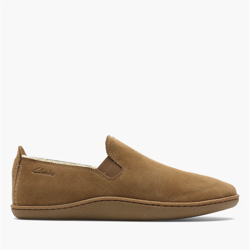Clarks Herre hjemme hjemmesko Tan Suede