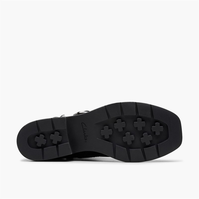 Clarks Dame Rebelle Spænde Støvler Black Leather - Billede 3