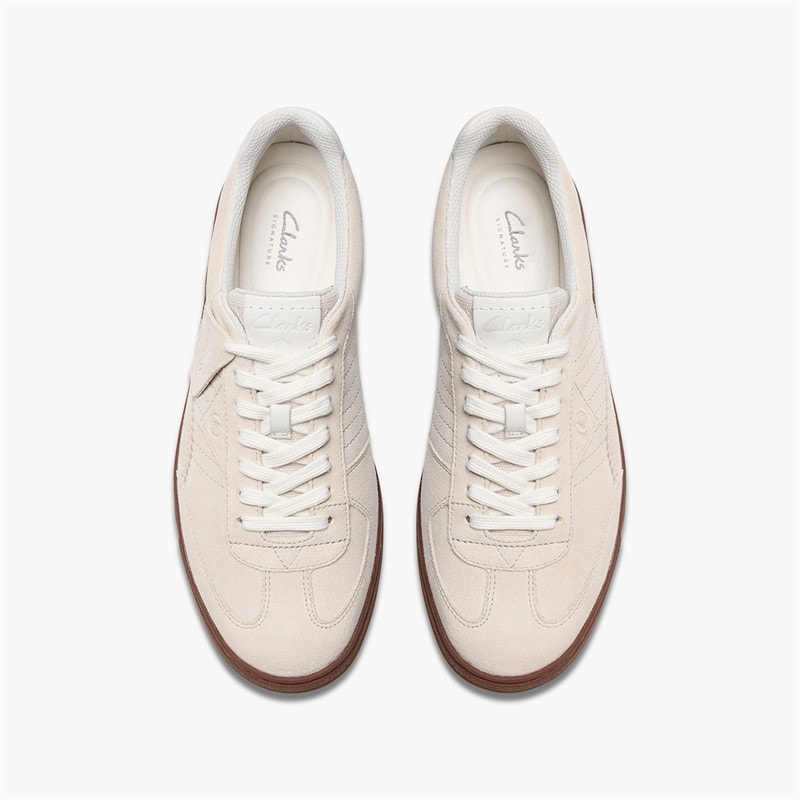 Clarks Herre Craft Rally Ace Træningssko Off White Suede - Billede 2