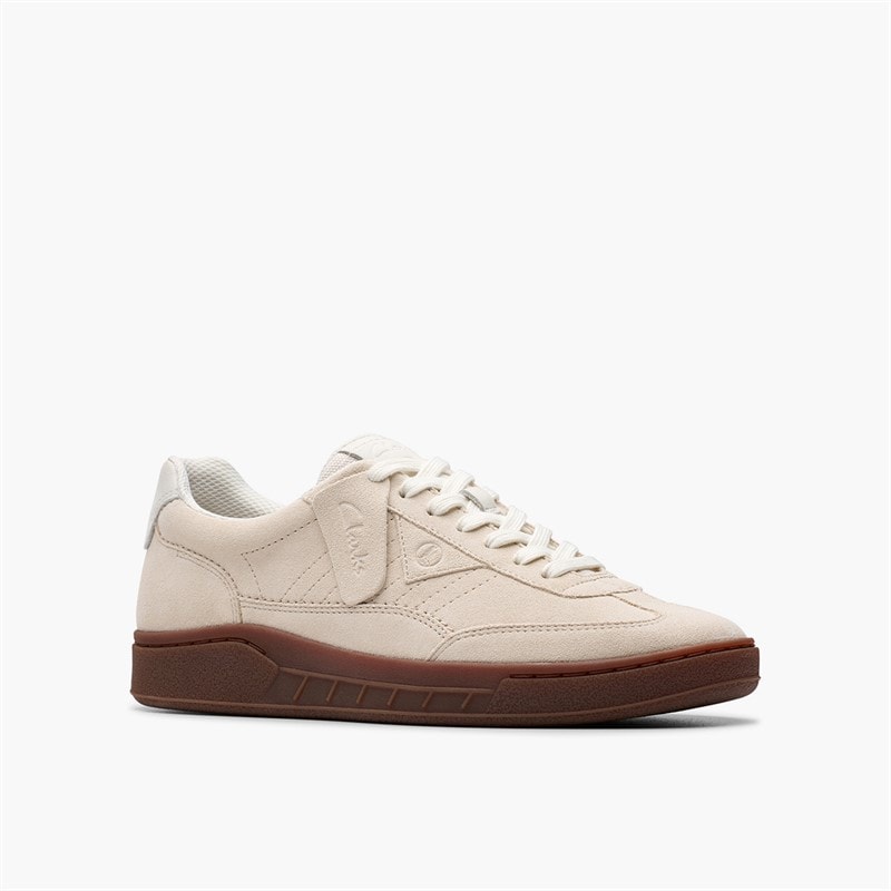 Clarks Herre Craft Rally Ace Træningssko Off White Suede - Billede 4