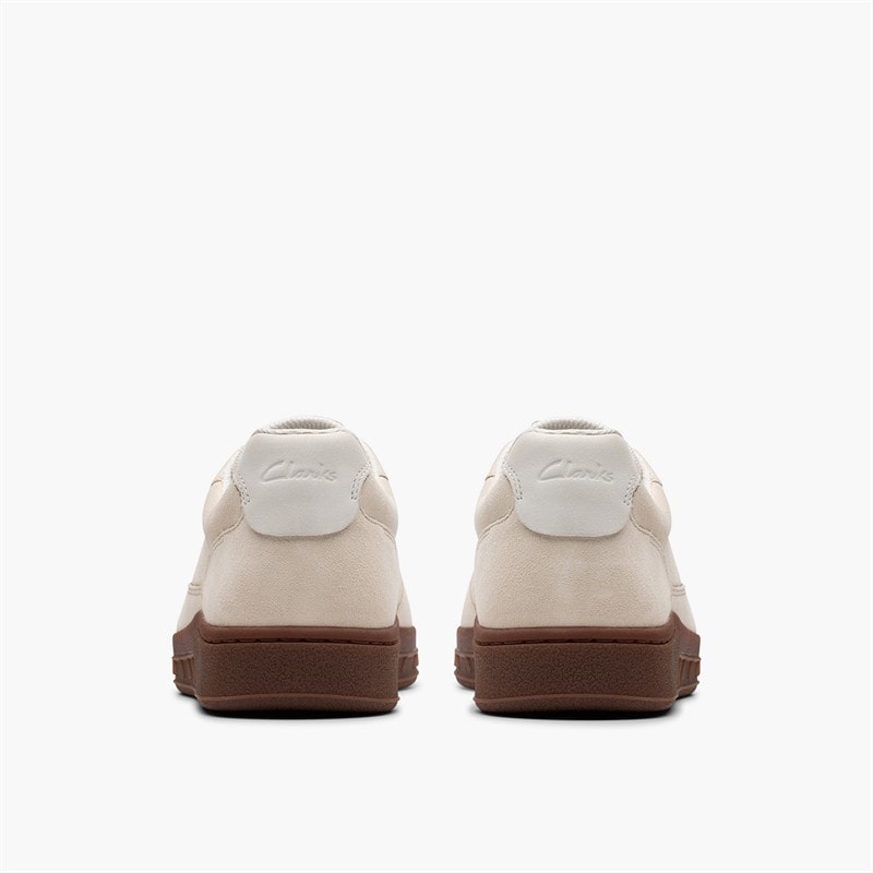 Clarks Herre Craft Rally Ace Træningssko Off White Suede - Billede 5