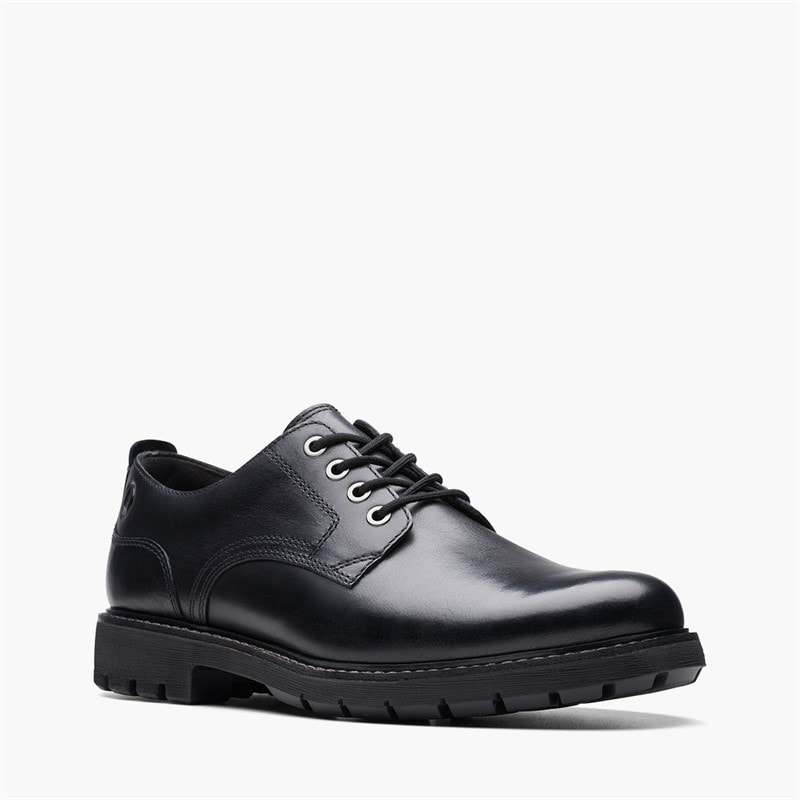 Clarks Herresko Batcombe Snørebånd Black Leather - Billede 2