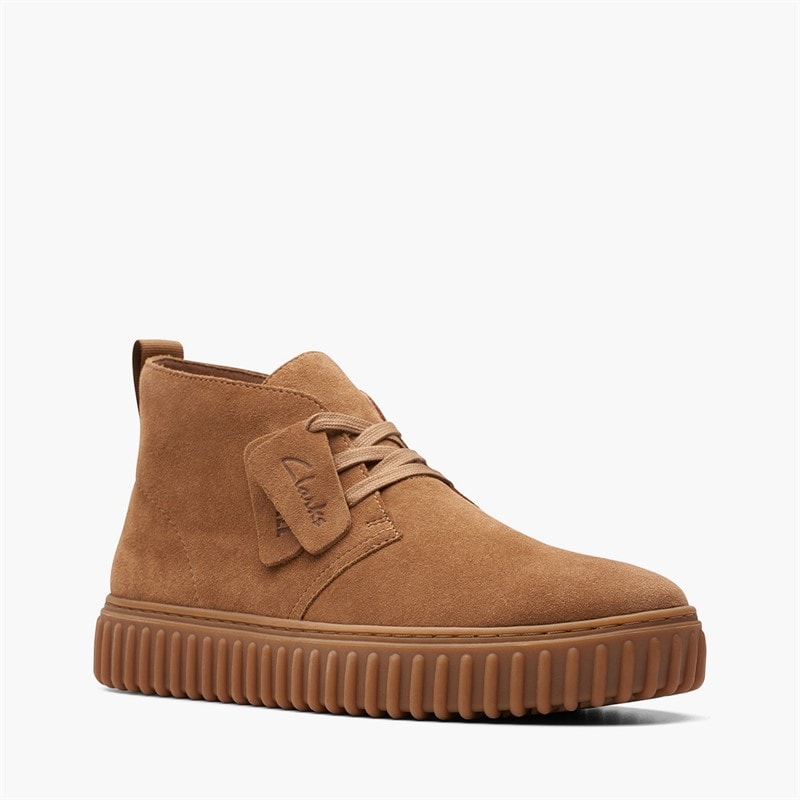 Clarks Herre Torhill Desert Boots Cognac Suede - Billede 2