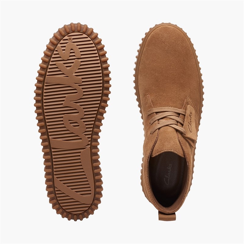 Clarks Herre Torhill Desert Boots Cognac Suede - Billede 5