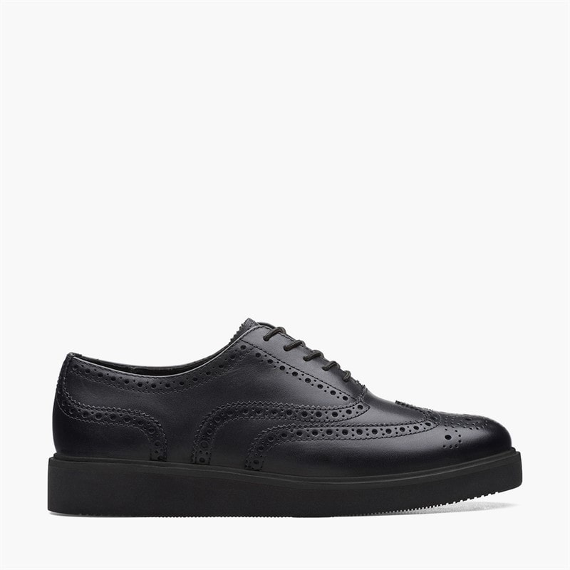 Clarks Dame Glickly Brogue 2 Sko Black Leather