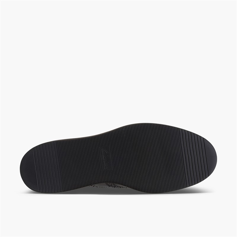 Clarks Dame Glickly Brogue 2 Sko Black Leather - Billede 3