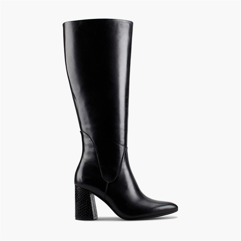 Clarks Dame Laina 85 Høje støvler Black Combi Leather