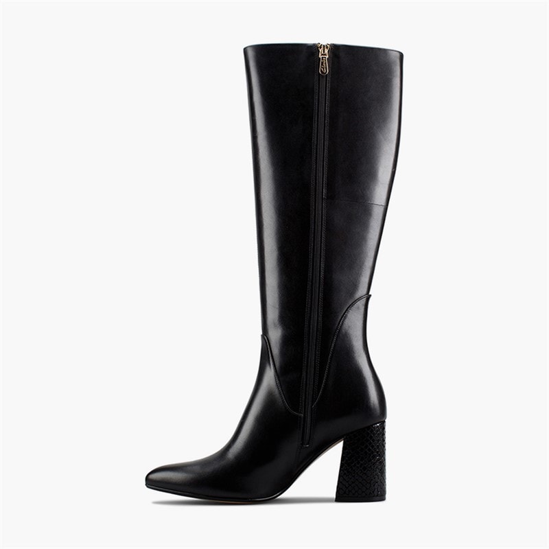 Clarks Dame Laina 85 Høje støvler Black Combi Leather - Billede 4