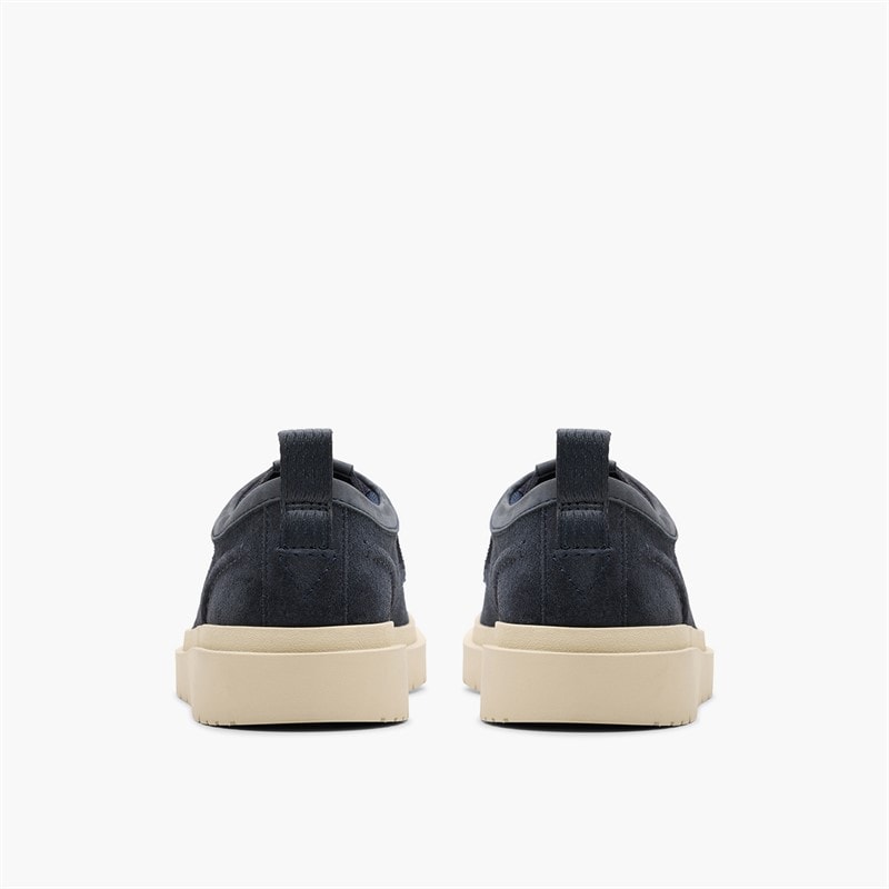 Clarks Herre Polden Moc Sko Navy Suede - Billede 5