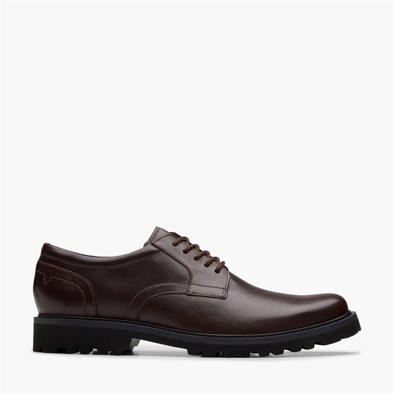 Clarks Herresko med snørebånd Brown Leather