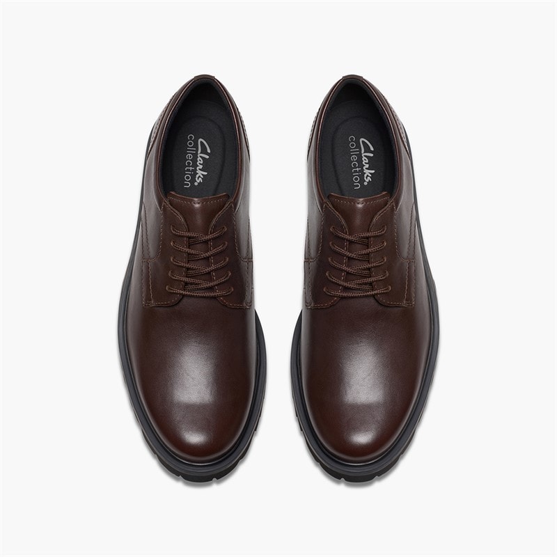 Clarks Herresko med snørebånd Brown Leather - Billede 4