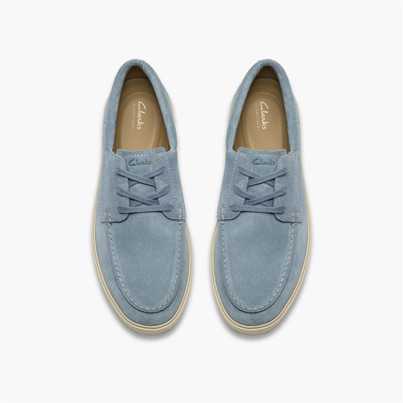 Clarks Herre Lockford Bådsko Light Blue - Billede 2