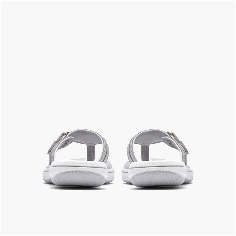 Clarks Dame Brinkley Sea flip flops Silver Metallic - Billede 5