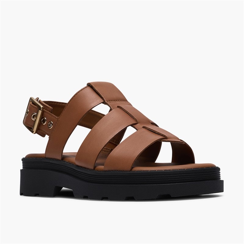 Clarks Dame Orinoco 3 Riem Sandaler Tan Leather - Billede 4