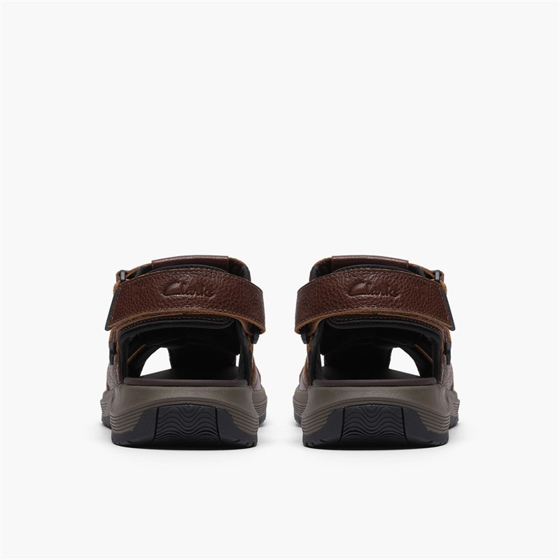 Clarks Herre Guideview Cove Fiskermand Sandaler Dark Brown Leather - Billede 5