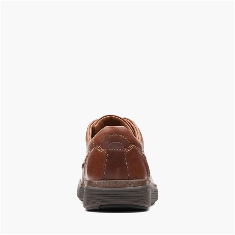 Clarks Herre Un Abode Ease Sko Dark Tan Leather - Billede 3