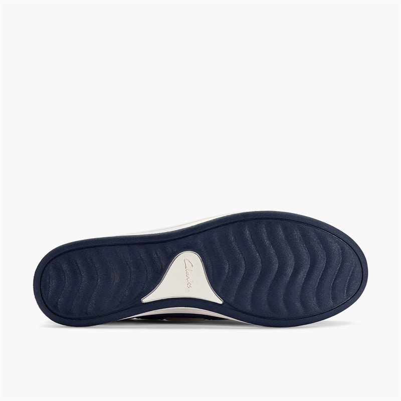 Clarks Dame Brinkley Edge Bådsko Navy Canvas - Billede 3