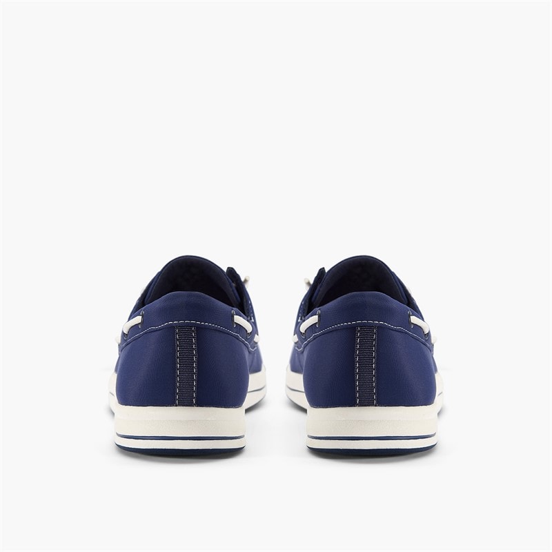 Clarks Dame Brinkley Edge Bådsko Navy Canvas - Billede 4