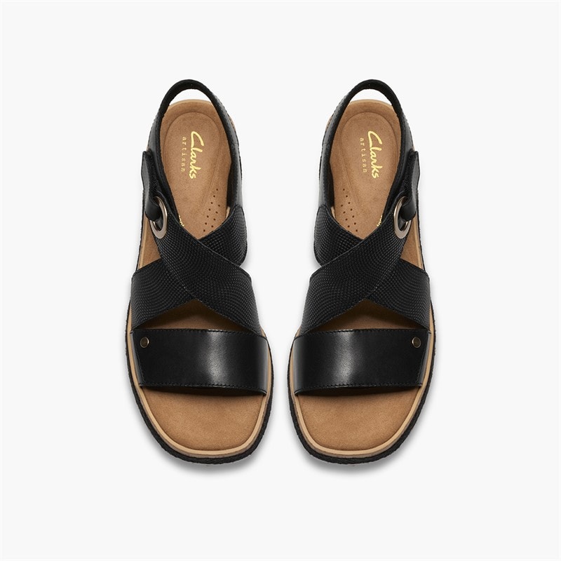 Clarks Dame Kidiki Solsandaler Black Combi - Billede 2
