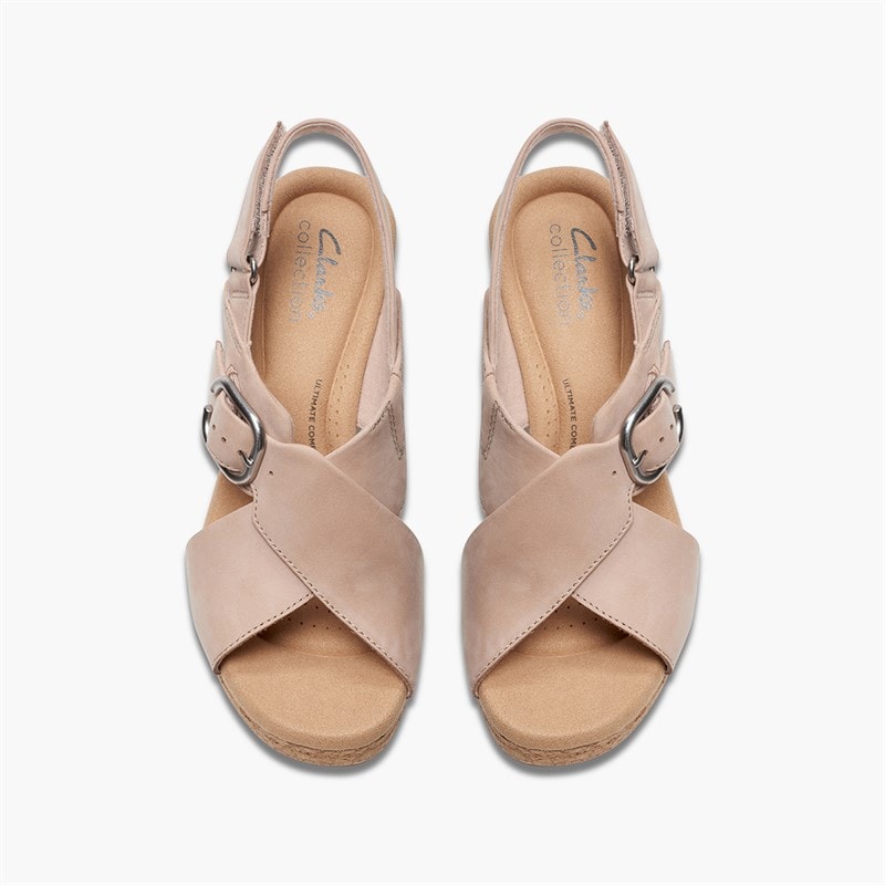 Clarks Dame Giselle Dove Kile Sandaler Sand Nubuck - Billede 2