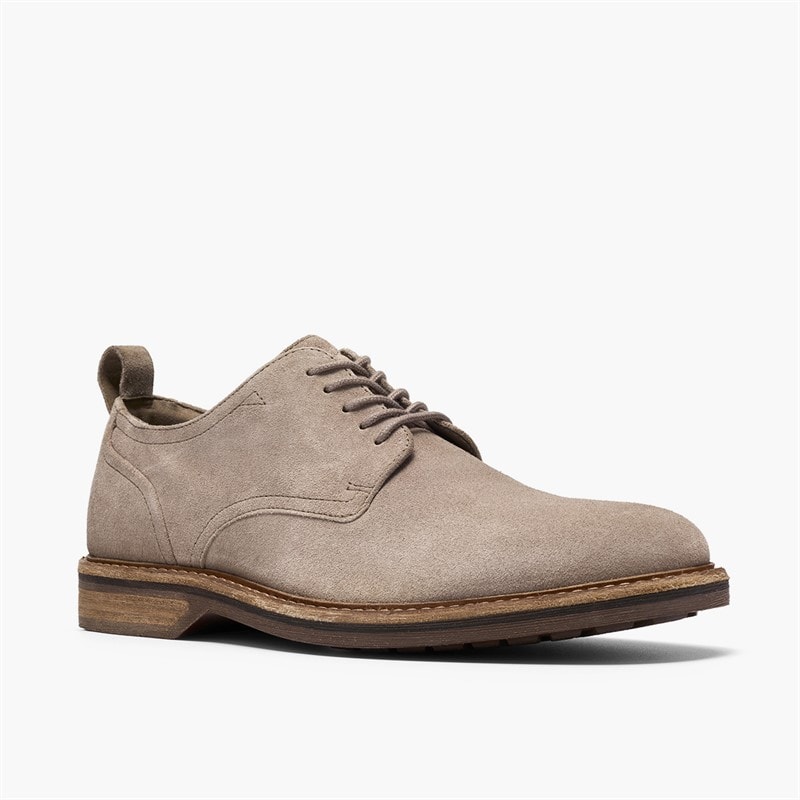 Clarks Herre Aldwin snøre sko Grey Suede - Billede 4