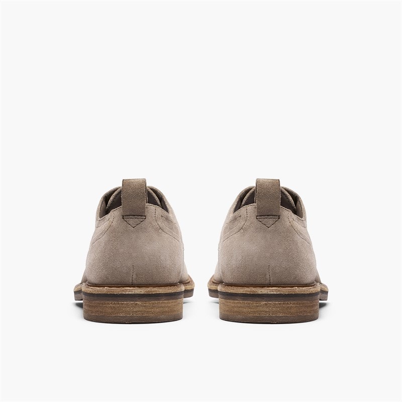 Clarks Herre Aldwin snøre sko Grey Suede - Billede 5