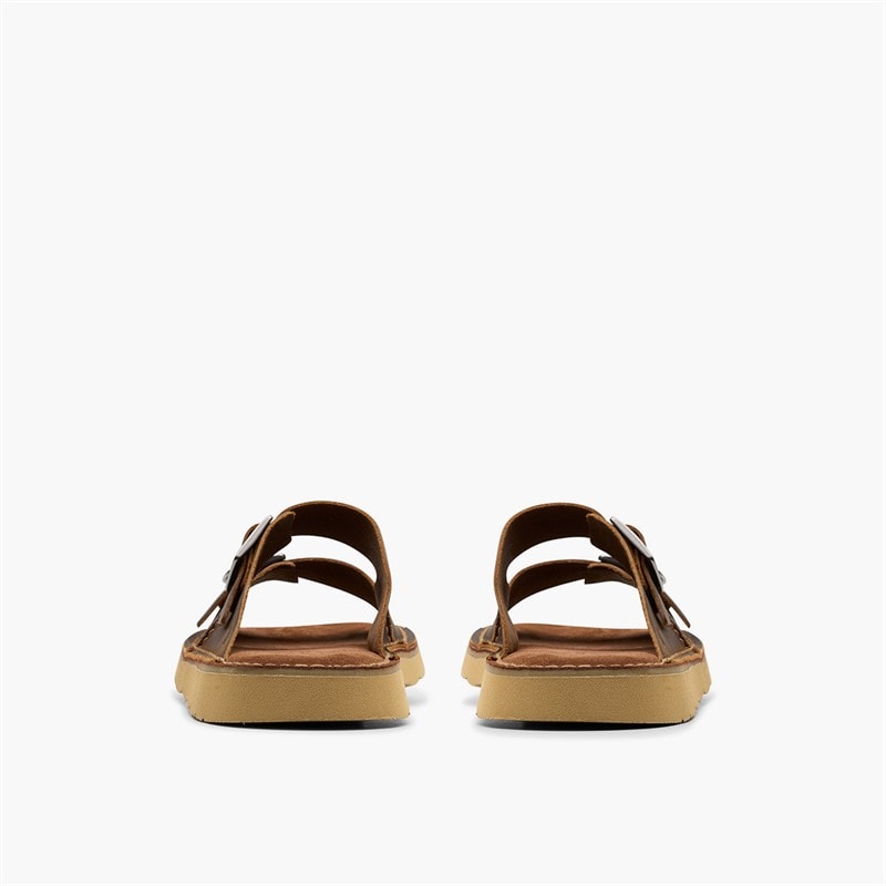 Clarks Herre Solsbury Dobbeltrem Sandaler Beeswax Leather - Billede 5