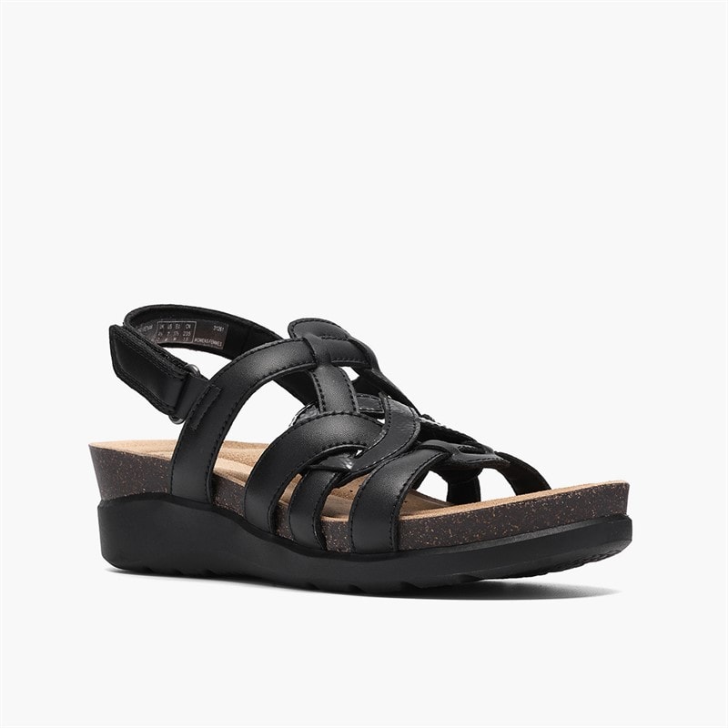 Clarks Dame Calenne Gracie Kile sandaler Black Combi - Billede 4