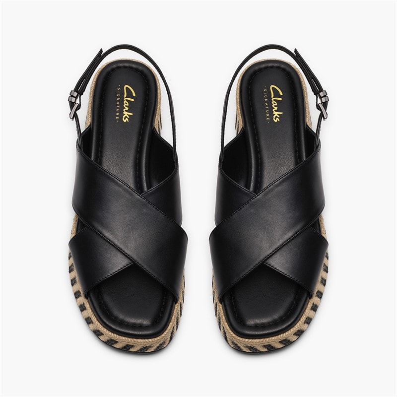 Clarks Dame Tessiah Krydsrem Sandaler Black Interest - Billede 2