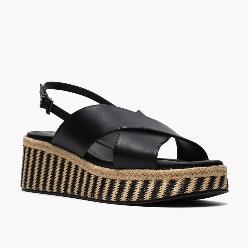 Clarks Dame Tessiah Krydsrem Sandaler Black Interest - Billede 4